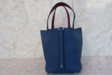 将图片加载到图库查看器，HERMES PICOTIN LOCK Eclat MM Clemence leather/Swift leather Deep blue/Anemone D刻印 Hand bag 600080193
