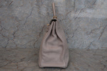 将图片加载到图库查看器，HERMES KELLY 35 Bi-color Clemence leather Lite beige/Beige □F刻印 Shoulder bag 500100007
