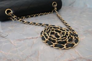 CHANEL/香奈儿 CF 双盖 双链 肩背包 羊皮 Black/Gold hadware(黑色/金色金属) ﻿肩背包 600070074