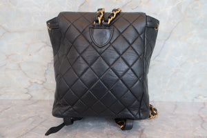 CHANEL/シャネル マトラッセチェーンリュック ラムスキン ブラック/ゴールド金具 リュック 700080135
