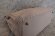 将图片加载到图库查看器，HERMES KELLY 35 Bi-color Clemence leather Lite beige/Beige □F刻印 Shoulder bag 500100007
