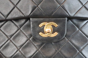 CHANEL/香奈儿 CF 双盖 双链 肩背包 羊皮 Black/Gold hadware(黑色/金色金属) ﻿肩背包 600070074