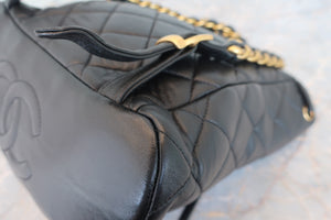 CHANEL/シャネル マトラッセチェーンリュック ラムスキン ブラック/ゴールド金具 リュック 700080135