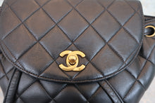 画像をギャラリービューアに読み込む, CHANEL/シャネル マトラッセチェーンリュック ラムスキン ブラック/ゴールド金具 リュック 700080135
