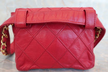 Load image into Gallery viewer, CHANEL CC mark Waist pouch Lambskin Red/Gold hadware Waist pouch 600040119
