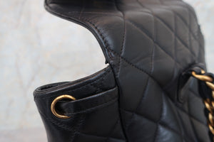 CHANEL Matelasse Chain back pack Lambskin Black/Gold hadware Back pack 700080135