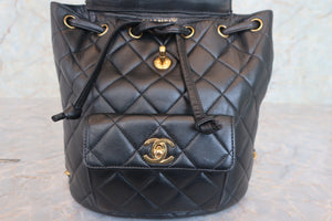 CHANEL/シャネル マトラッセチェーンリュック ラムスキン ブラック/ゴールド金具 リュック 700080135