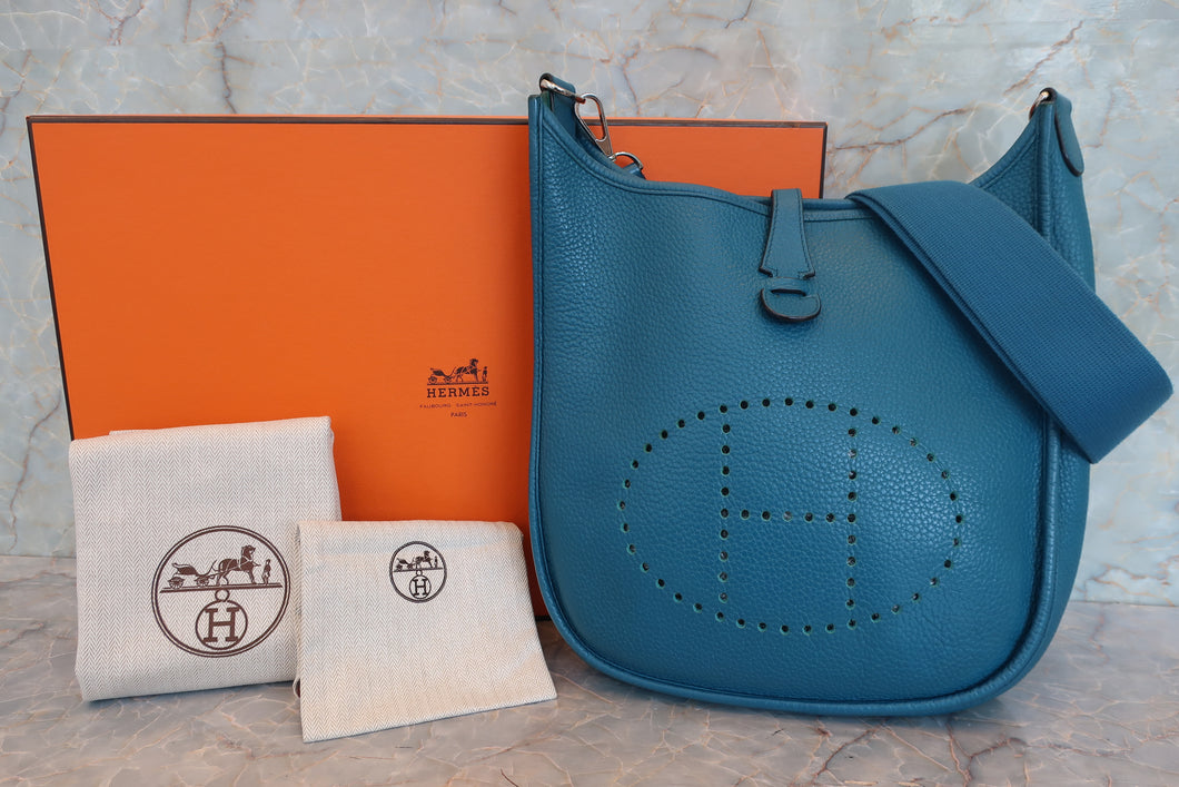 HERMES／エルメス エブリン3ＰＭ トリヨンクレマンス ブルーイズミール ショルダーバッグ 700100190