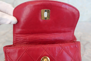 CHANEL CC mark Waist pouch Lambskin Red/Gold hadware Waist pouch 600040119