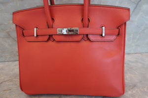 HERMES／エルメス バーキン25 タデラクト サンギーヌ □R刻印 ハンドバッグ 700090204