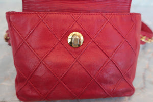 CHANEL CC mark Waist pouch Lambskin Red/Gold hadware Waist pouch 600040119