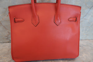 HERMES／エルメス バーキン25 タデラクト サンギーヌ □R刻印 ハンドバッグ 700090204