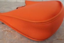 Load image into Gallery viewer, HERMES  EVELYNE 1PM Togo leather Orange □G Engraving Shoulder bag 700120048
