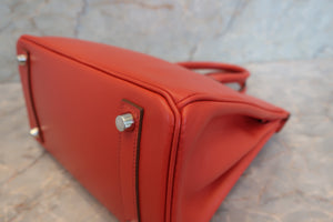 HERMES／エルメス バーキン25 タデラクト サンギーヌ □R刻印 ハンドバッグ 700090204