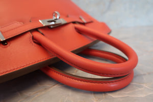 HERMES／エルメス バーキン25 タデラクト サンギーヌ □R刻印 ハンドバッグ 700090204