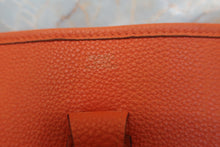 Load image into Gallery viewer, HERMES  EVELYNE 1PM Togo leather Orange □G Engraving Shoulder bag 700120048
