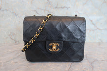 将图片加载到图库查看器，CHANEL/香奈儿 迷你CF 单盖 链条包 羊皮 Black/Gold hadware(黑色/金色金属) 肩背包 800030199
