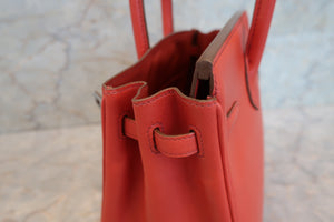 HERMES／エルメス バーキン25 タデラクト サンギーヌ □R刻印 ハンドバッグ 700090204