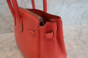HERMES／エルメス バーキン25 タデラクト サンギーヌ □R刻印 ハンドバッグ 700090204