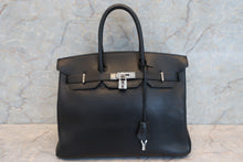 将图片加载到图库查看器，HERMES BIRKIN 35 Chevre myzore goatskim Black □D刻印 Hand bag 600090223
