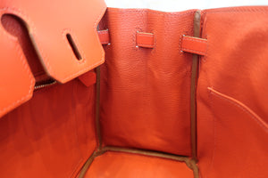 HERMES／エルメス バーキン25 タデラクト サンギーヌ □R刻印 ハンドバッグ 700090204