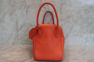 HERMES／エルメス リンディ34 トリヨンクレマンス オレンジポピー T刻印 ショルダーバッグ 700090196