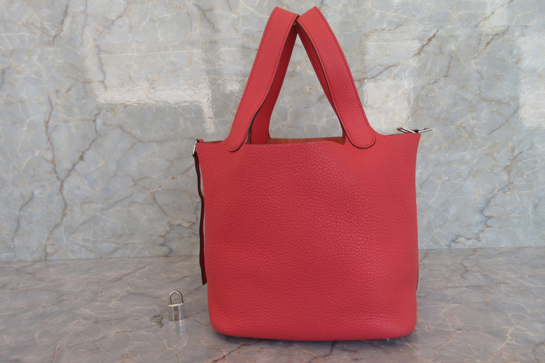 HERMES／エルメス ピコタンロックＭＭ トリヨンクレマンス ブーゲンビリア □N刻印 ハンドバッグ 700040216