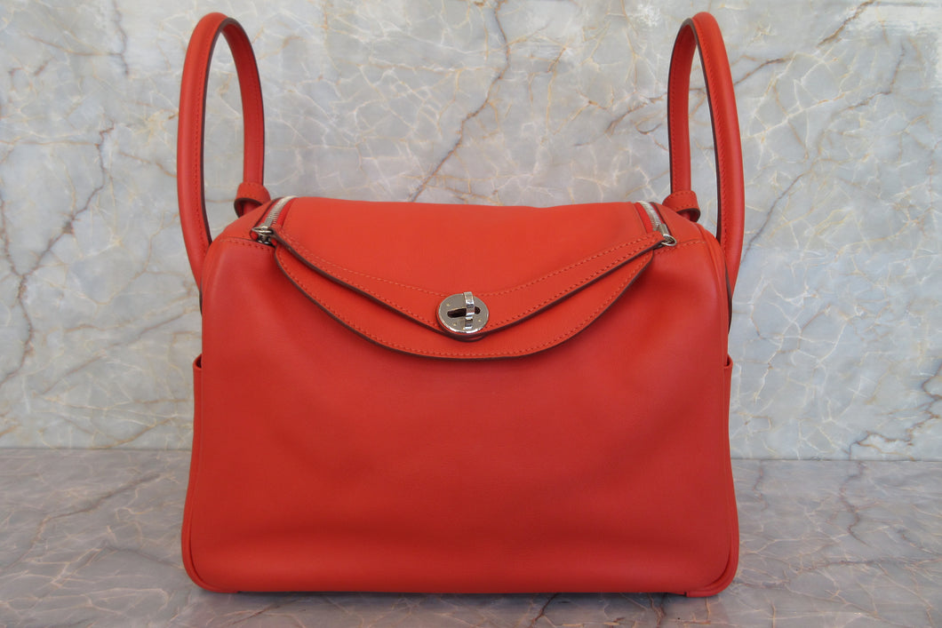 HERMES／エルメス リンディ30 ヴォースイフト カプシーヌ T刻印 ショルダーバッグ 700020033