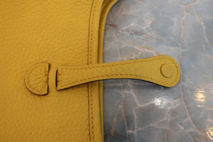 HERMES EVELYNE TPM Clemence leather Jaune de naples W刻印 Shoulder bag 600080203