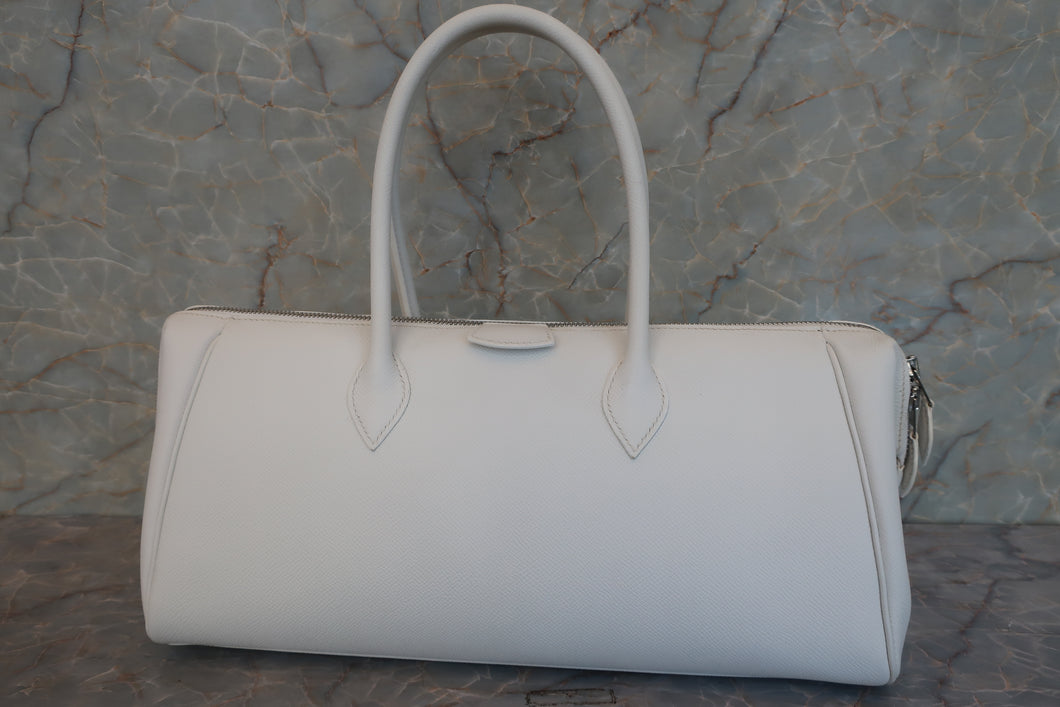 HERMES Paris Bombay 35 Epsom leather White □K Engraving Hand bag 600080133