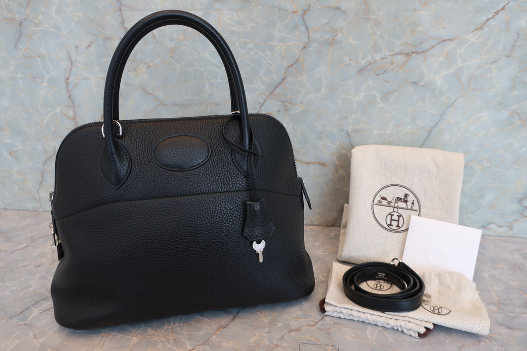 HERMES／エルメス ボリード31 トリヨンクレマンス ブラック □Q刻印 ショルダーバッグ 700090201