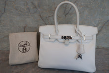 将图片加载到图库查看器，HERMES BIRKIN 30 Epsom leather White □H刻印 Hand bag 600080158
