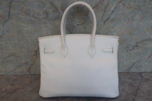 HERMES BIRKIN 30 Epsom leather White □H刻印 Hand bag 600080158