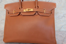 将图片加载到图库查看器，HERMES BIRKIN 35 Graine Couchevel leather Gold 〇Z刻印 Hand bag 600080174
