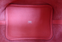 将图片加载到图库查看器，HERMES PICOTIN LOCK PM Clemence leather Rouge pivoine □R刻印 Hand bag 800040023
