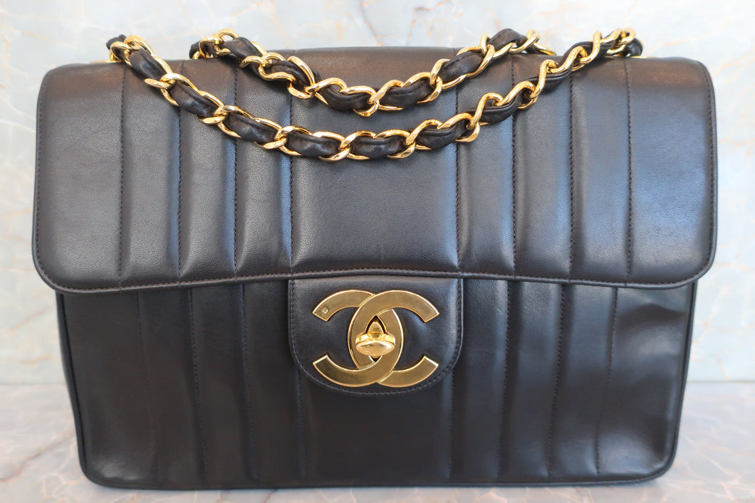 CHANEL Mademoiselle Single flap chain shoulder bag Lambskin Black/Gold hadware Shoulder bag 600040189