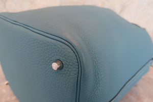 HERMES／エルメス ピコタンロックＭＭ トリヨンクレマンス ブルージーン W刻印 ハンドバッグ 700080176