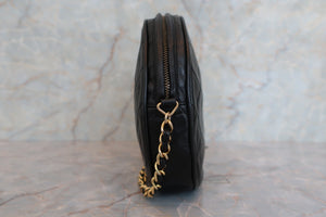 CHANEL Matelasse fringe chain shoulder bag Lambskin Black/Gold hadware Shoulder bag 600070084