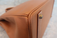 画像をギャラリービューアに読み込む, HERMES／エルメス バーキン40 クシュベル ゴールド □B刻印 ハンドバッグ 800010061
