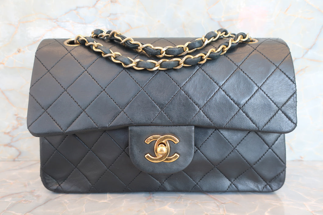 CHANEL/シャネル マトラッセＷフラップチェーンショルダーバッグ ラムスキン ブラック/ゴールド金具 ショルダーバッグ 700070133