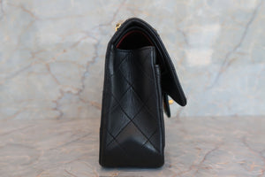 CHANEL/シャネル マトラッセＷフラップチェーンショルダーバッグ ラムスキン ブラック/ゴールド金具 ショルダーバッグ 700070133