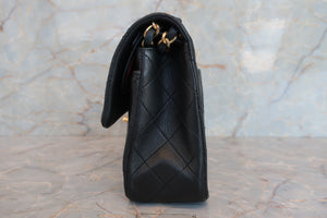 CHANEL/シャネル マトラッセＷフラップチェーンショルダーバッグ ラムスキン ブラック/ゴールド金具 ショルダーバッグ 700070133