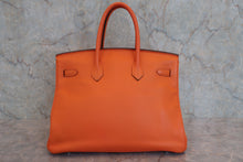 画像をギャラリービューアに読み込む, HERMES／エルメス バーキン35 ヴォースイフト オレンジ □L刻印 ハンドバッグ 800040181
