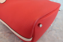 将图片加载到图库查看器，HERMES PICOTIN LOCK TOUCH PM Clemence leather/Swift leather Rouge tomate/Rose eglantine X刻印 Hand bag 800070089

