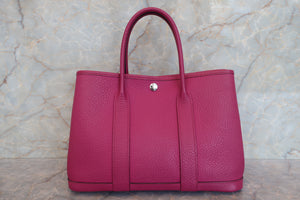 HERMES／エルメス ガーデンパーティＴＰＭ カントリー ローズパープル C刻印 トートバッグ 700080118