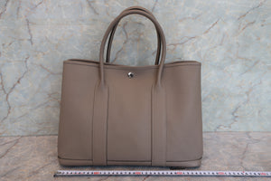 HERMES／エルメス ガーデンパーティPM カントリー グリスアスファルト C刻印 トートバッグ 700090230