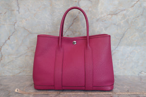HERMES／エルメス ガーデンパーティＴＰＭ カントリー ローズパープル C刻印 トートバッグ 700080118