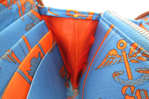HERMES／エルメス アザップロング シルクイン ヴォーエプソン/シルク オレンジポピー X刻印 財布 700030244