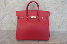 Load image into Gallery viewer, HERMES HAUT A COURROIRE 32 Graine Couchevel leather Rouge vif □D Engraving Hand bag 700020142
