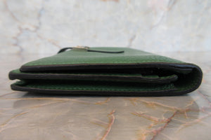 HERMES／エルメス ベアンスフレ シェーブル グリーン □N刻印 財布 700030113